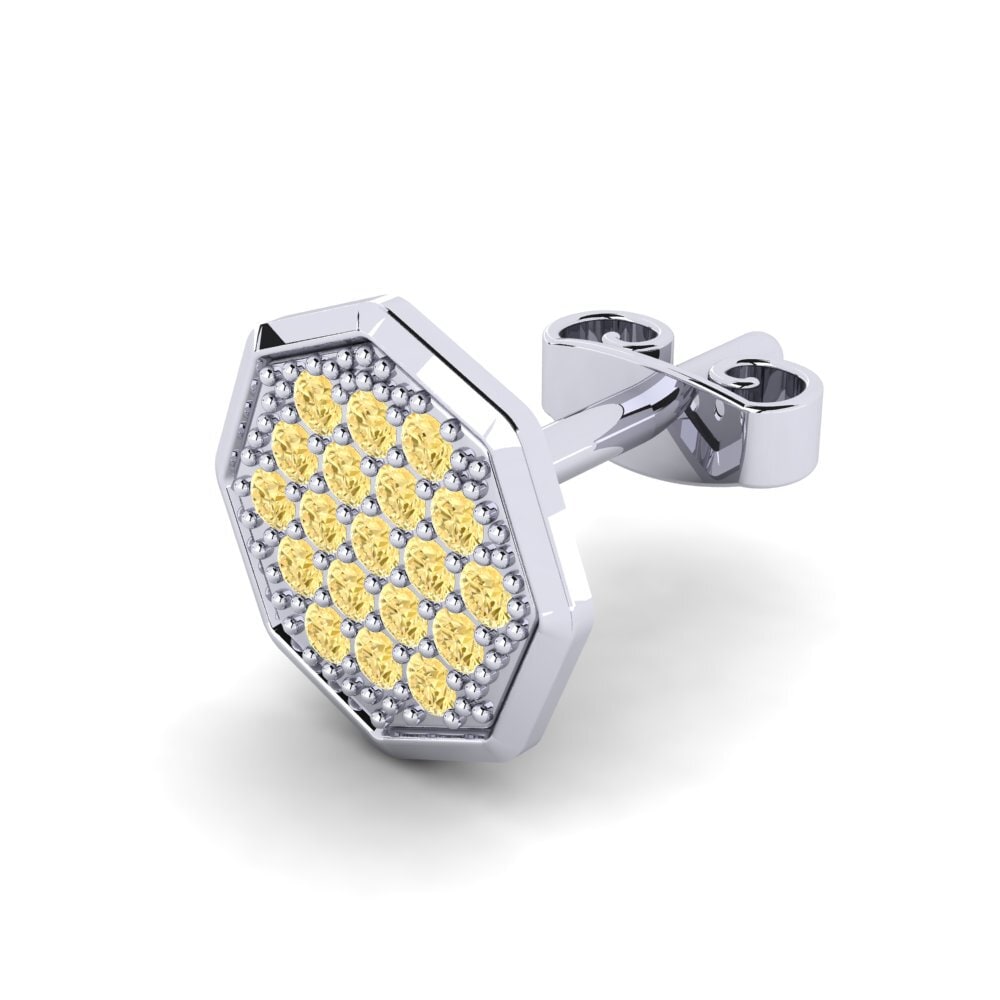 Žlutý diamant Pánské náušnice Samual