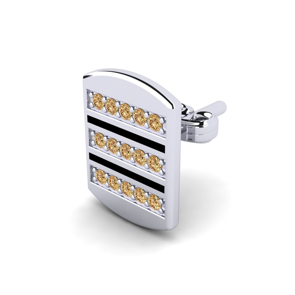 Diamante café Pendiente para hombre Scot
