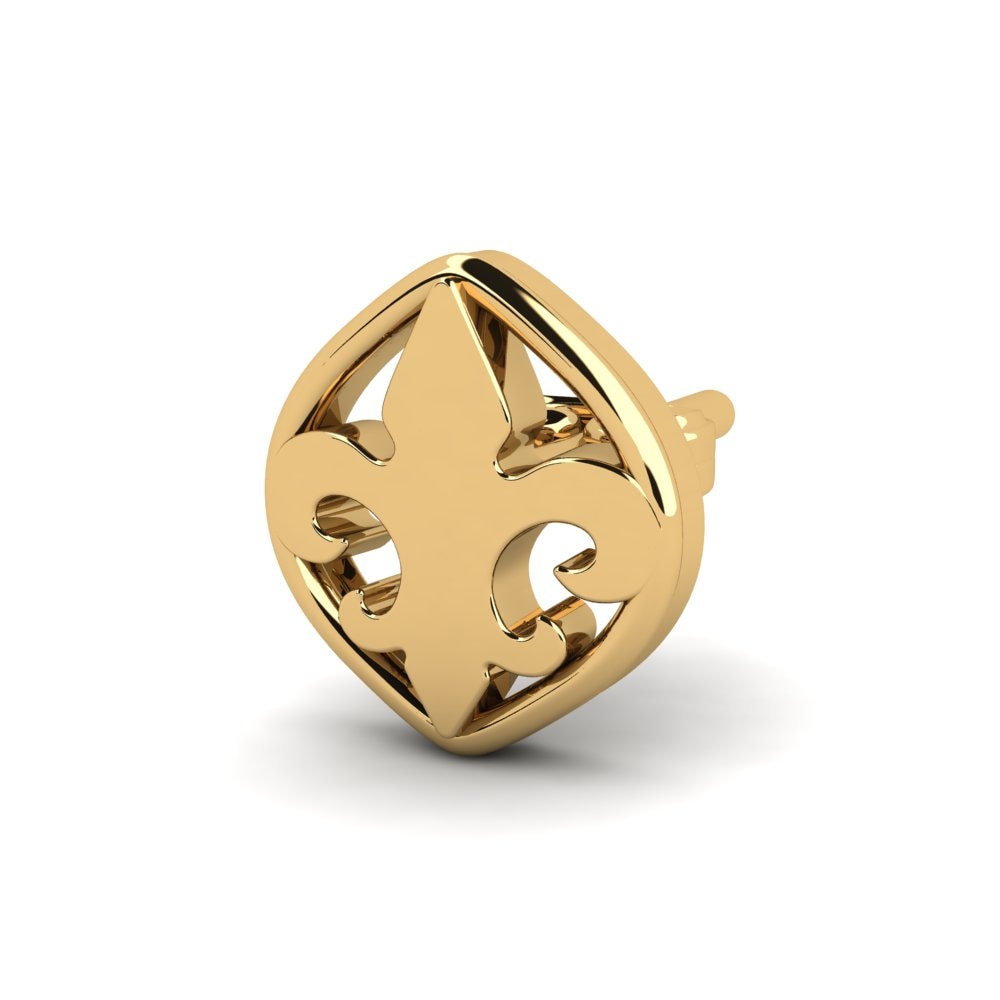 14k Oro Amarillo Pendiente para hombre Thanet