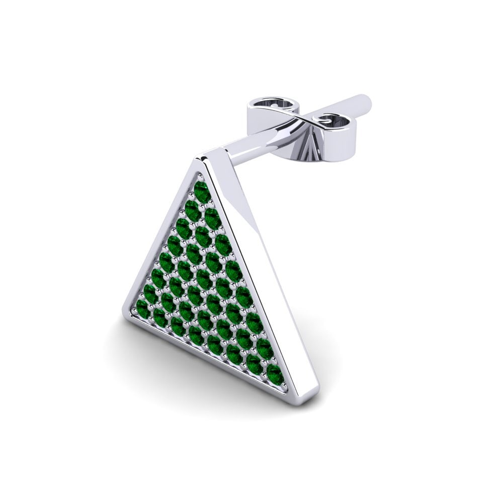 Green Zirconia Men's Earring Unicite