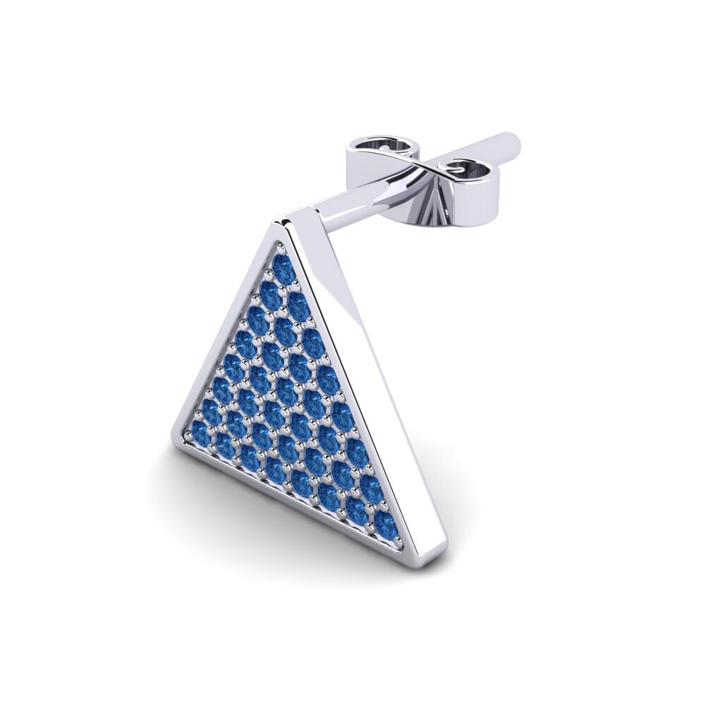 Dark Blue Zirconia Men's Earring Unicite