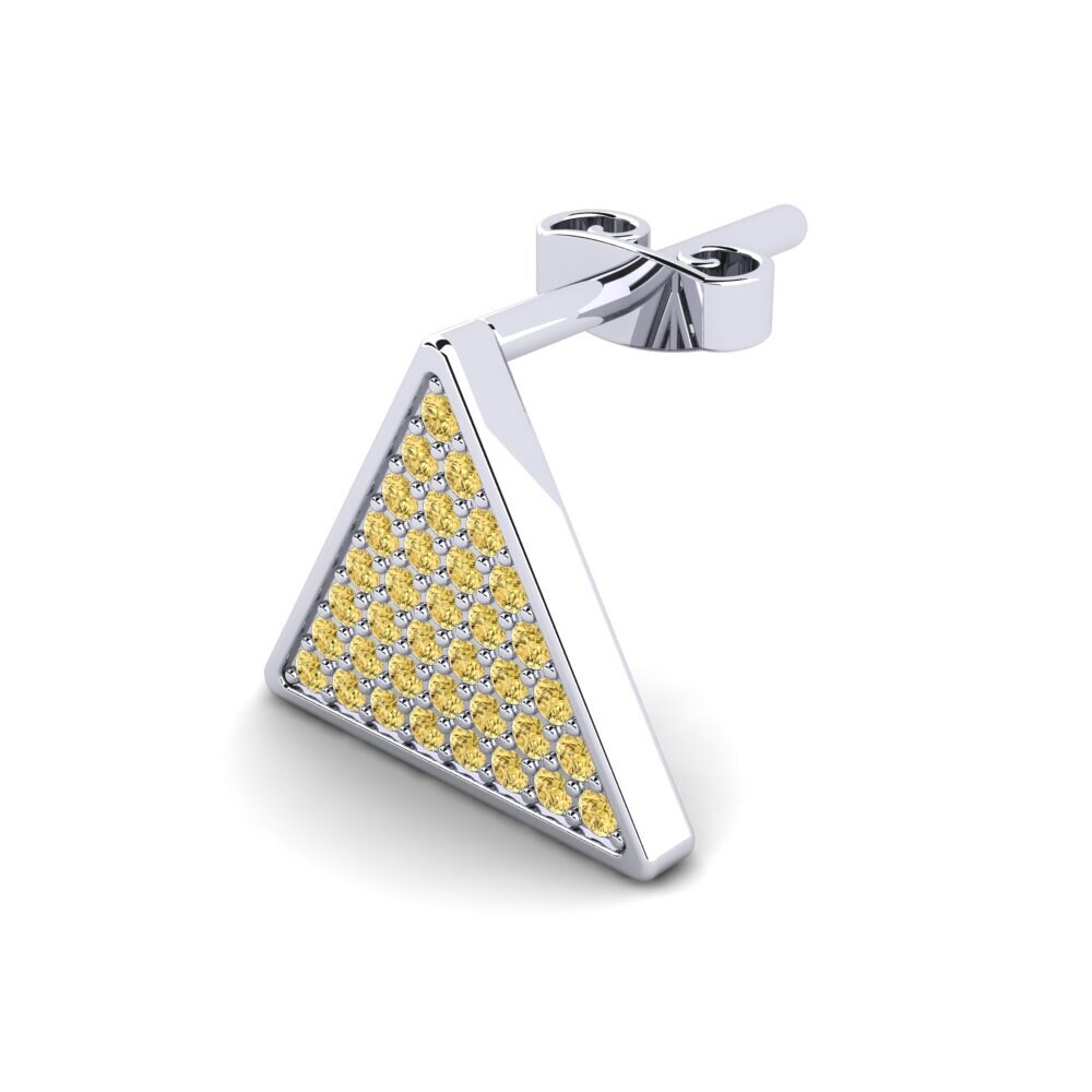 Diamante Amarillo Pendiente para hombre Unicite