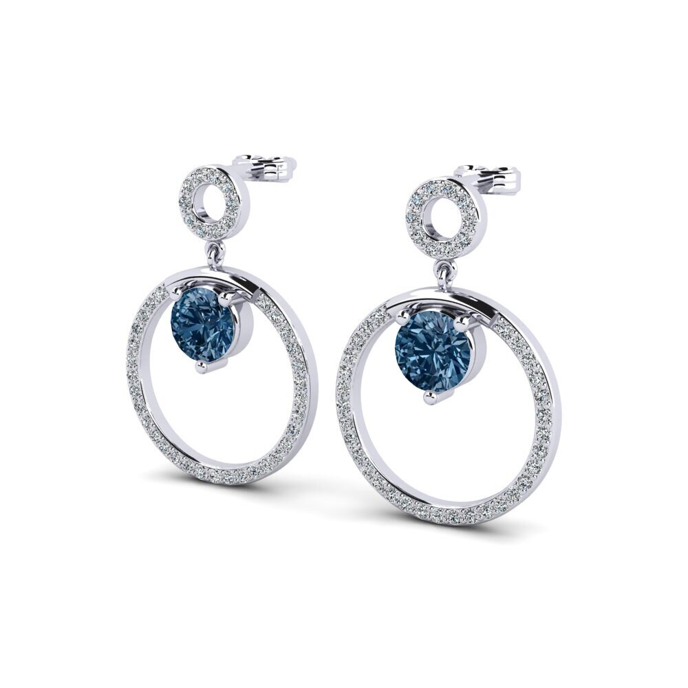 Blauer Diamant Damen ohrring Alarmiste