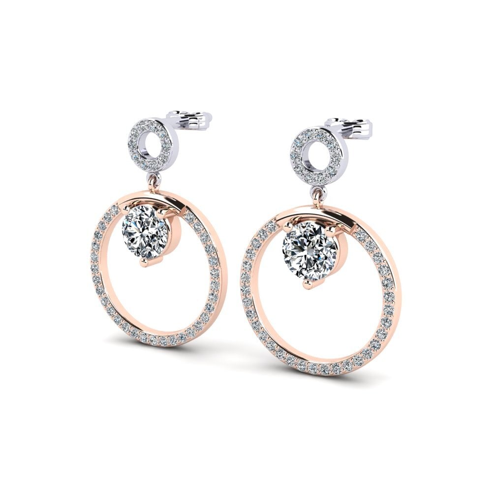 18ct Rose & White Gold Women's Earring Alarmiste