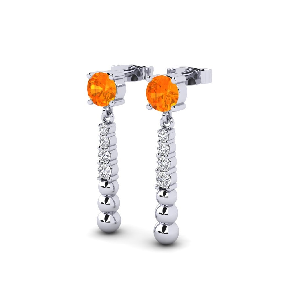 Orange Sapphire Women's Earring Allege