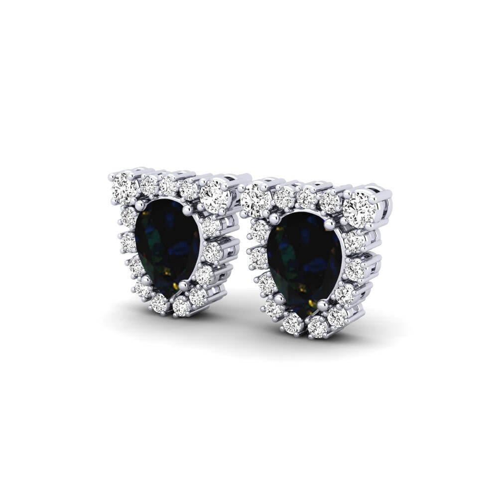 Đá Opal Đen Bông tai nữ Aloi