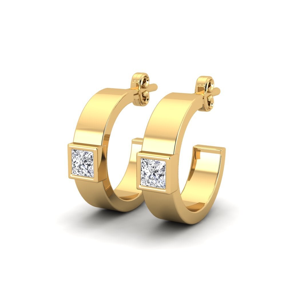 18k Oro Amarillo Princesa Pendiente de mujer Beant