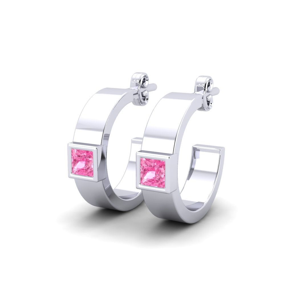 Safira Rosa Brincos Feminino Beant