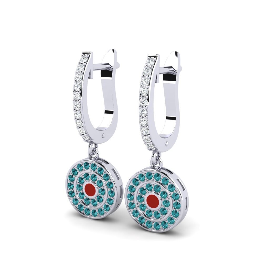 Diamante Azul Pendiente de mujer Beche