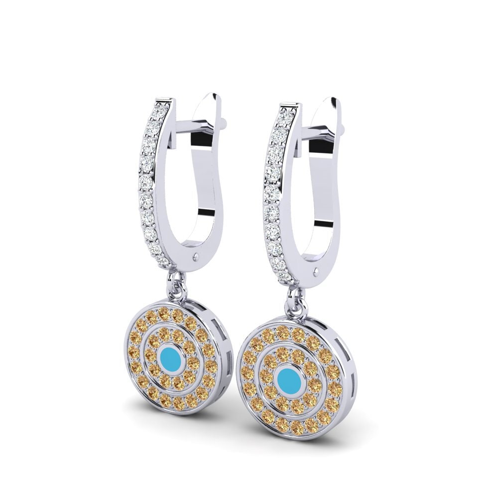 Diamante Marrón Pendiente de mujer Beche