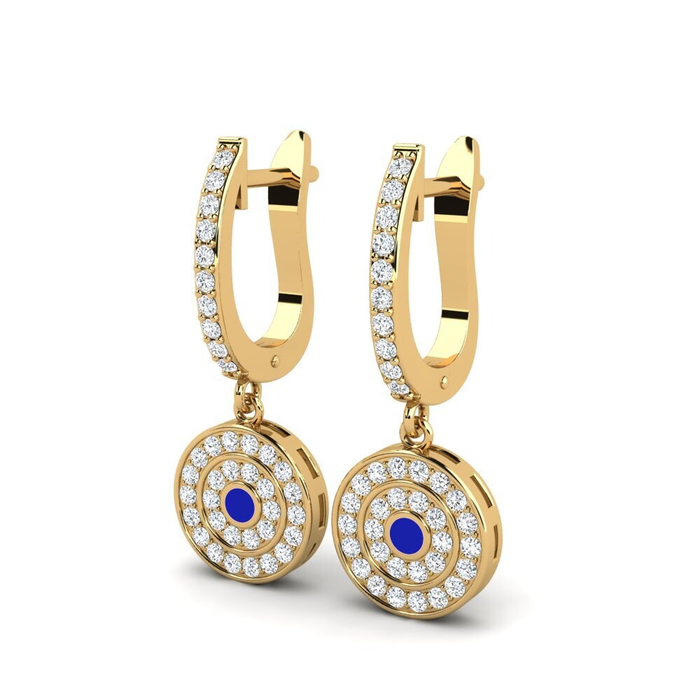 Gelbgold 750 Damen ohrring Beche