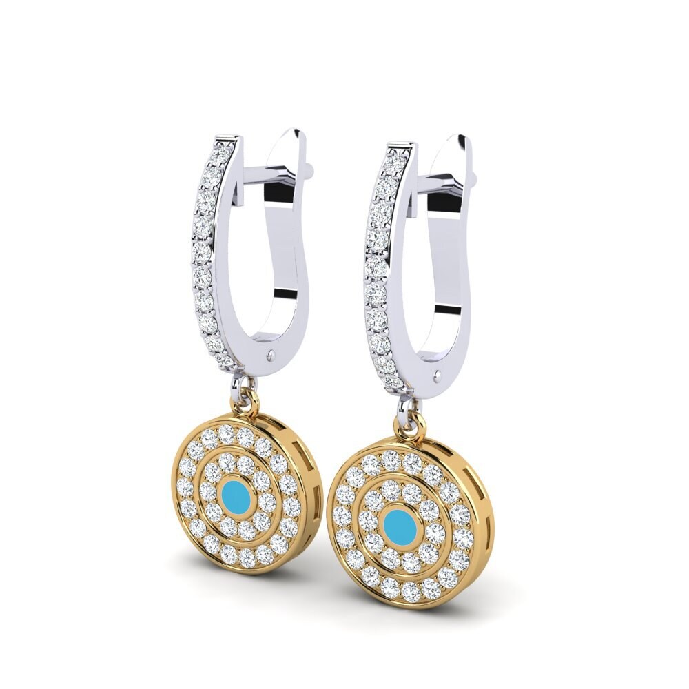 14ct Yellow & White Gold Women's Earring Beche
