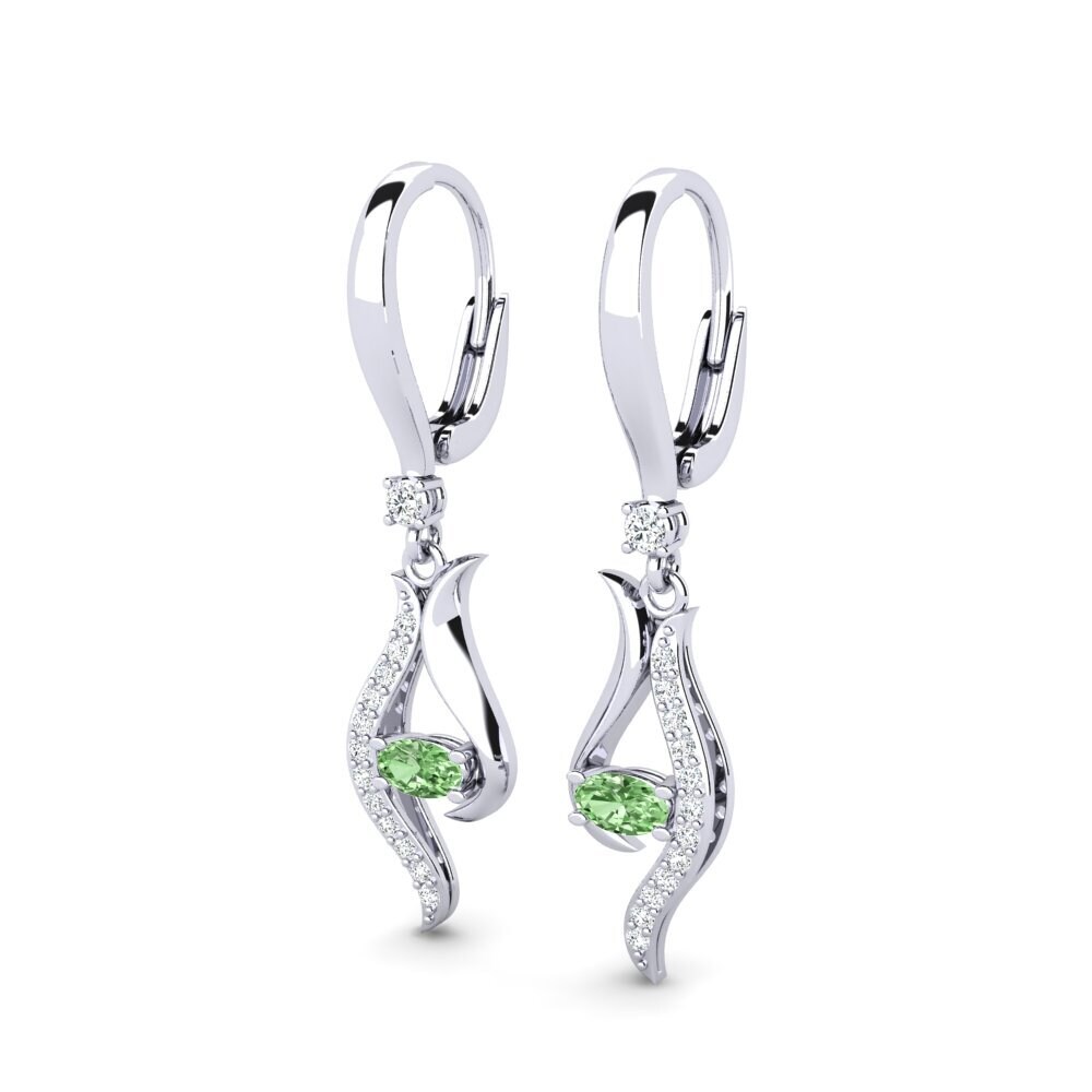 Oval Green Diamond Women's Earring Campaniles