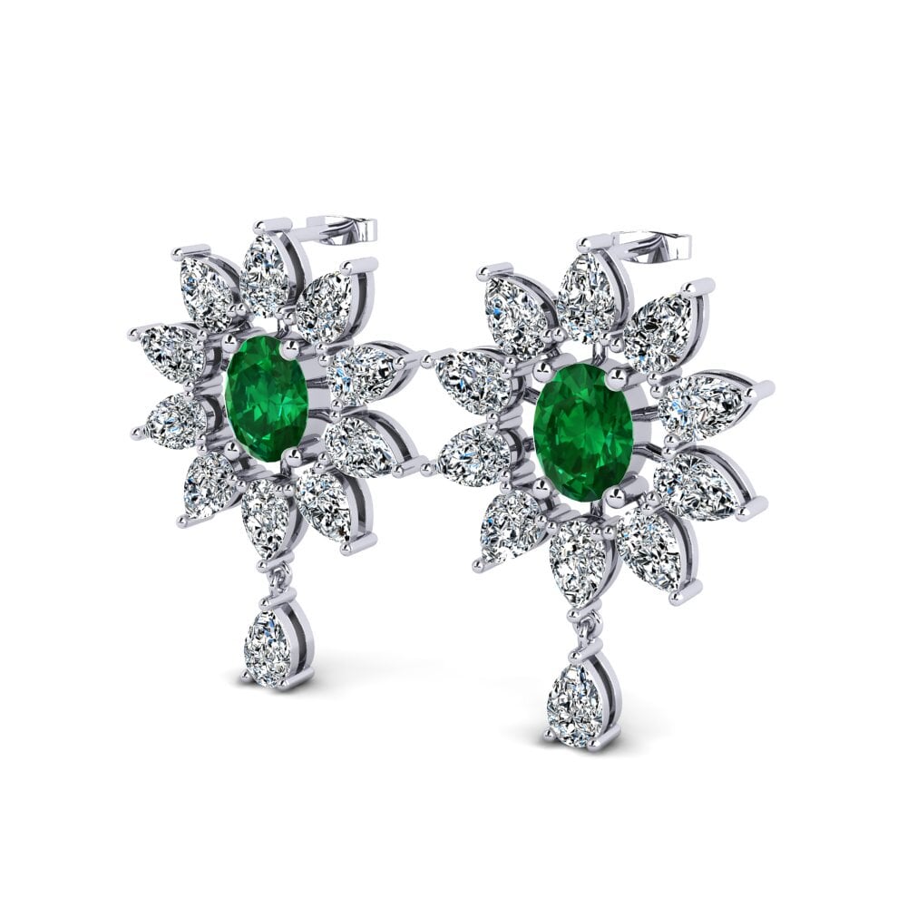 Emerald (Lab Created) Women's Earring Maralynnos