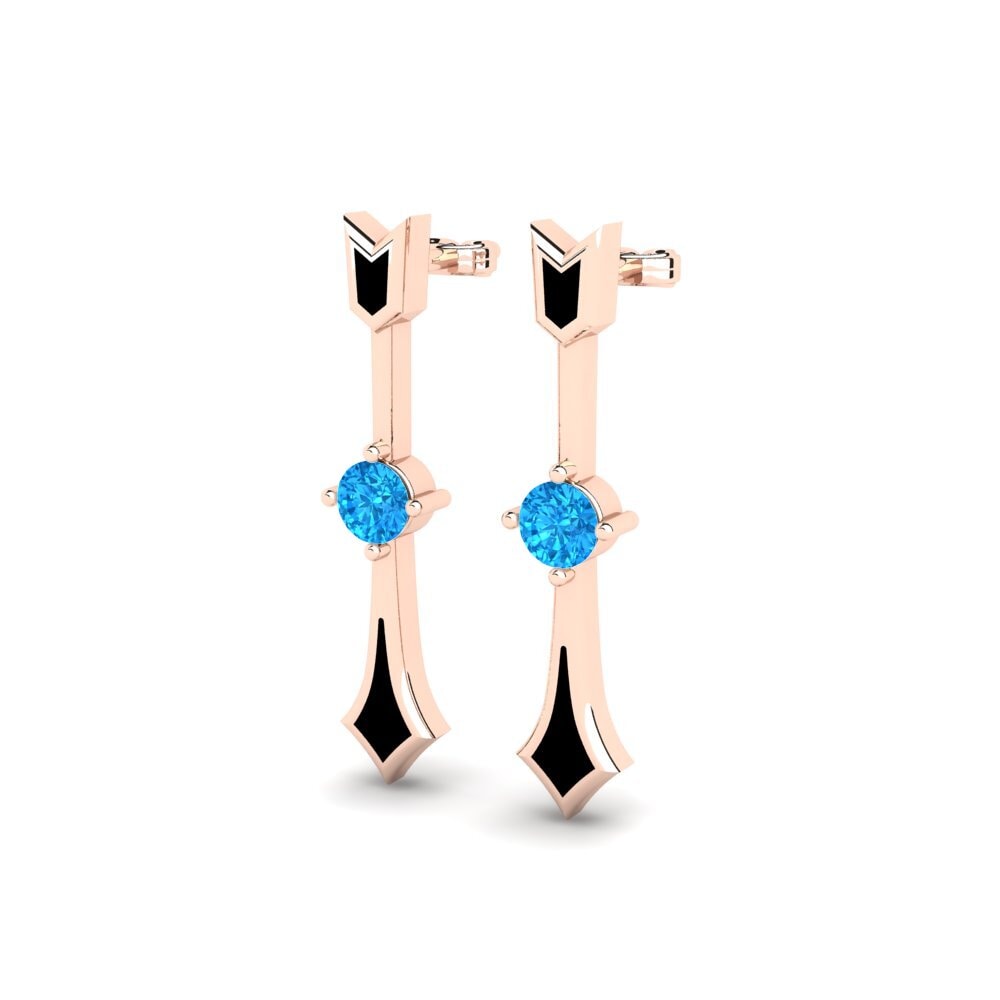 Topacio azul Pendiente de mujer Mayburn