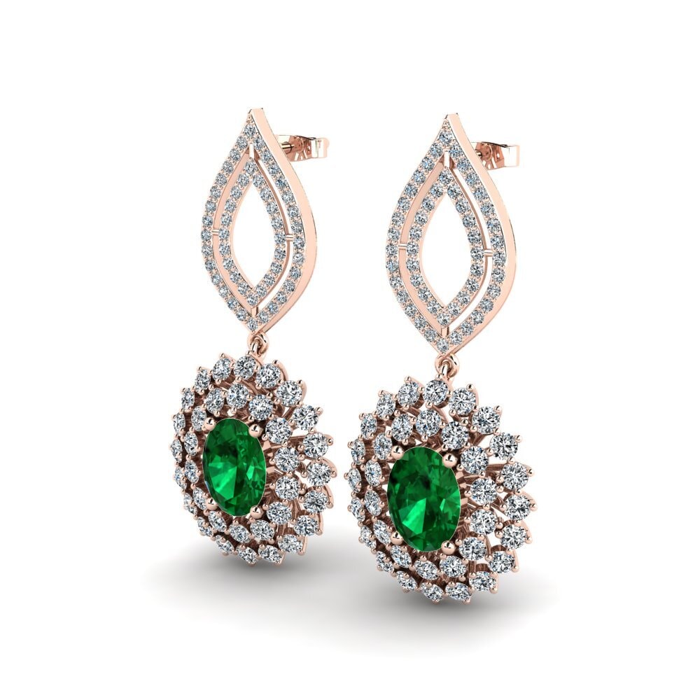 Emerald (Lab Created) Women's Earring Nanthika