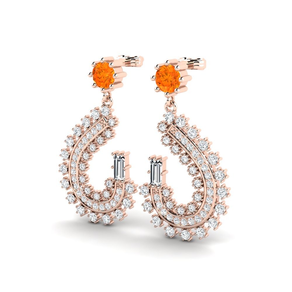 Orange Sapphire Women's Earring Narada
