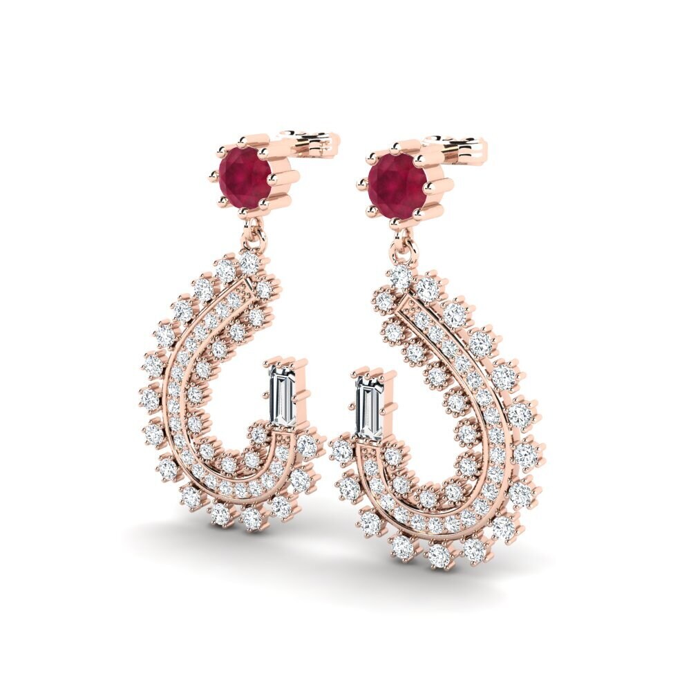 Đá Ruby / Hồng Ngọc Bông tai nữ Narada