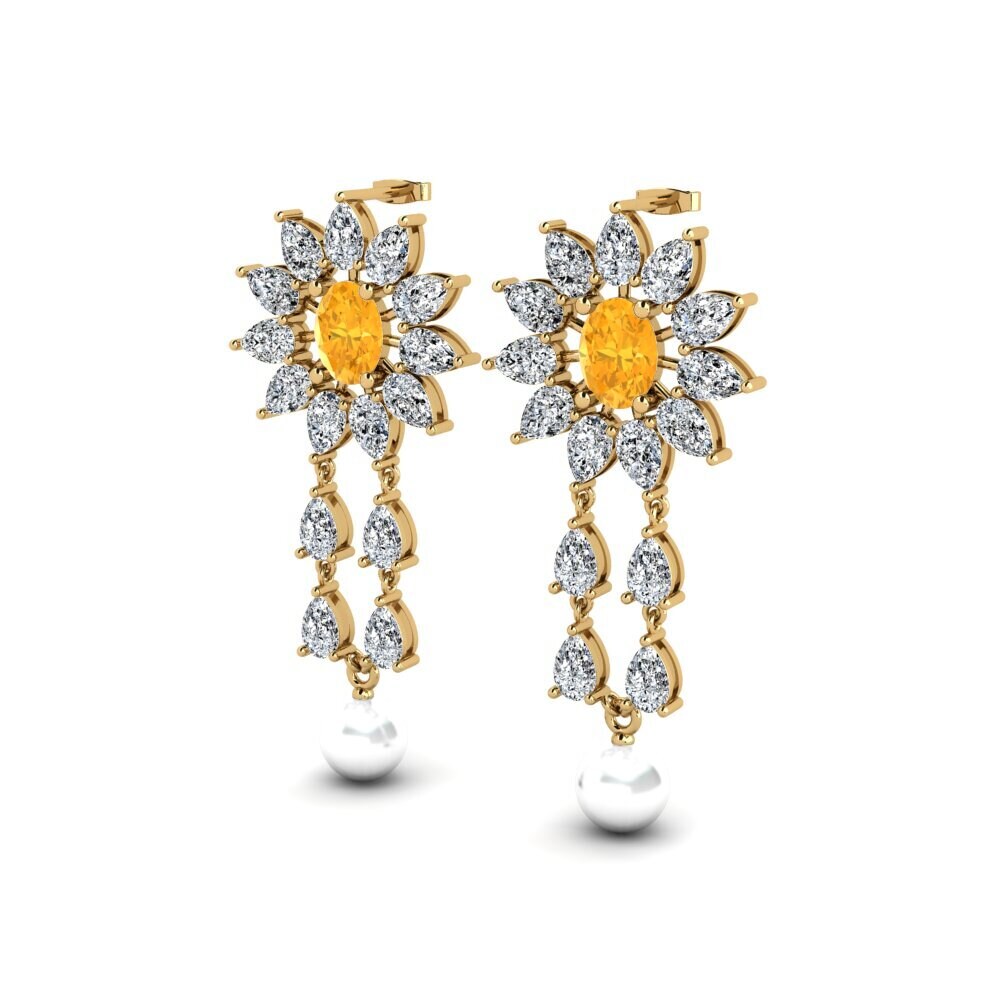 9ct Yellow Gold Citrine Women's Earring Wynn