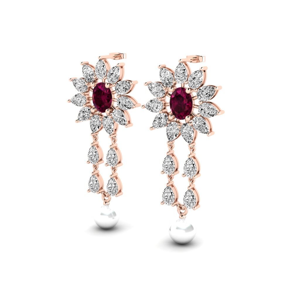 Granate Rhodolite Pendiente de mujer Wynn
