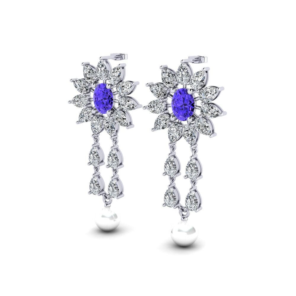 9ct White Gold Tanzanite Women's Earring Wynn