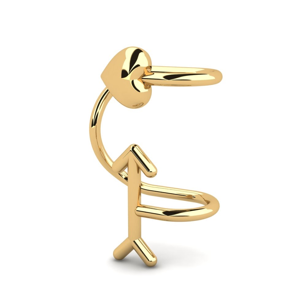 9k Oro Amarillo Pendientes Agulara