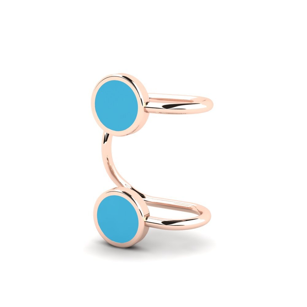 18k Oro Rosa Pendientes Grandene