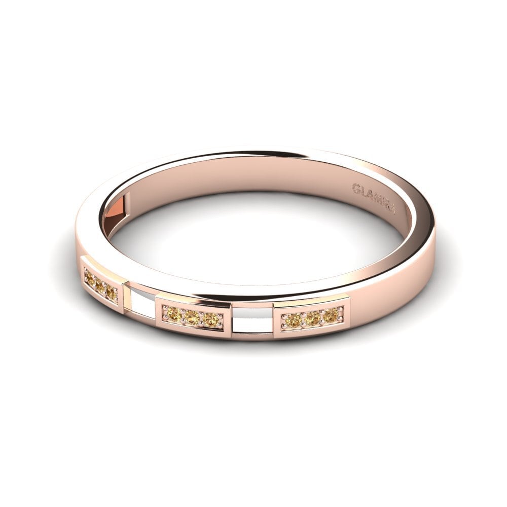 14ct Rose Gold Brown Diamond Men's Ring Buizel