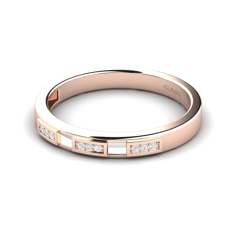 14ct Rose Gold White sapphire Men's Ring Buizel