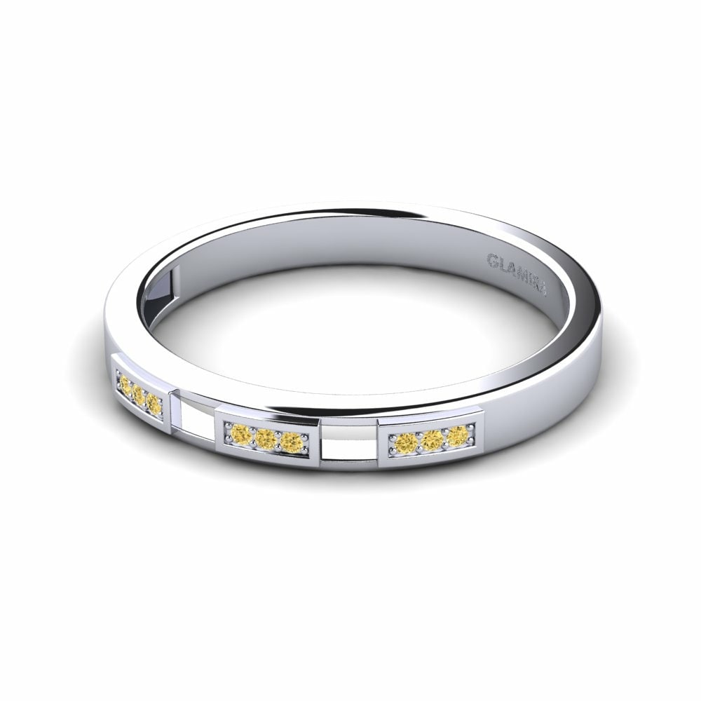 Diamante Amarillo Anillo de Hombre Buizel