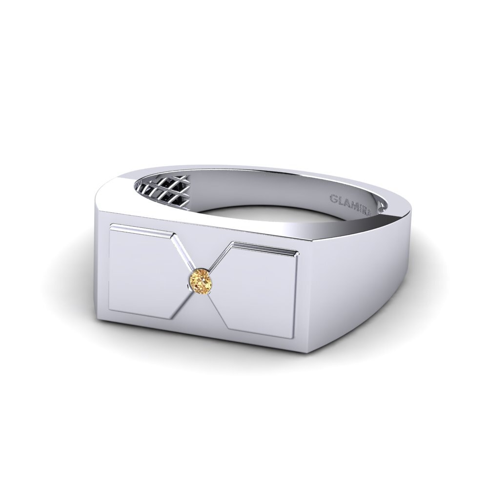 Diamant Brun Bague pour homme Warden