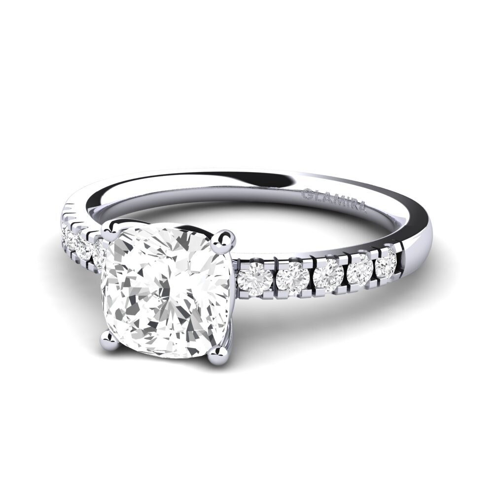 Zafiro blanco Anillo de compromiso Allison