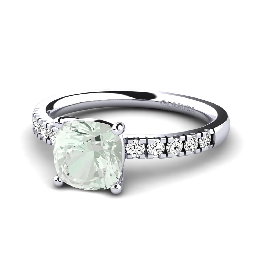 Amatista verde Anillo de compromiso Allison
