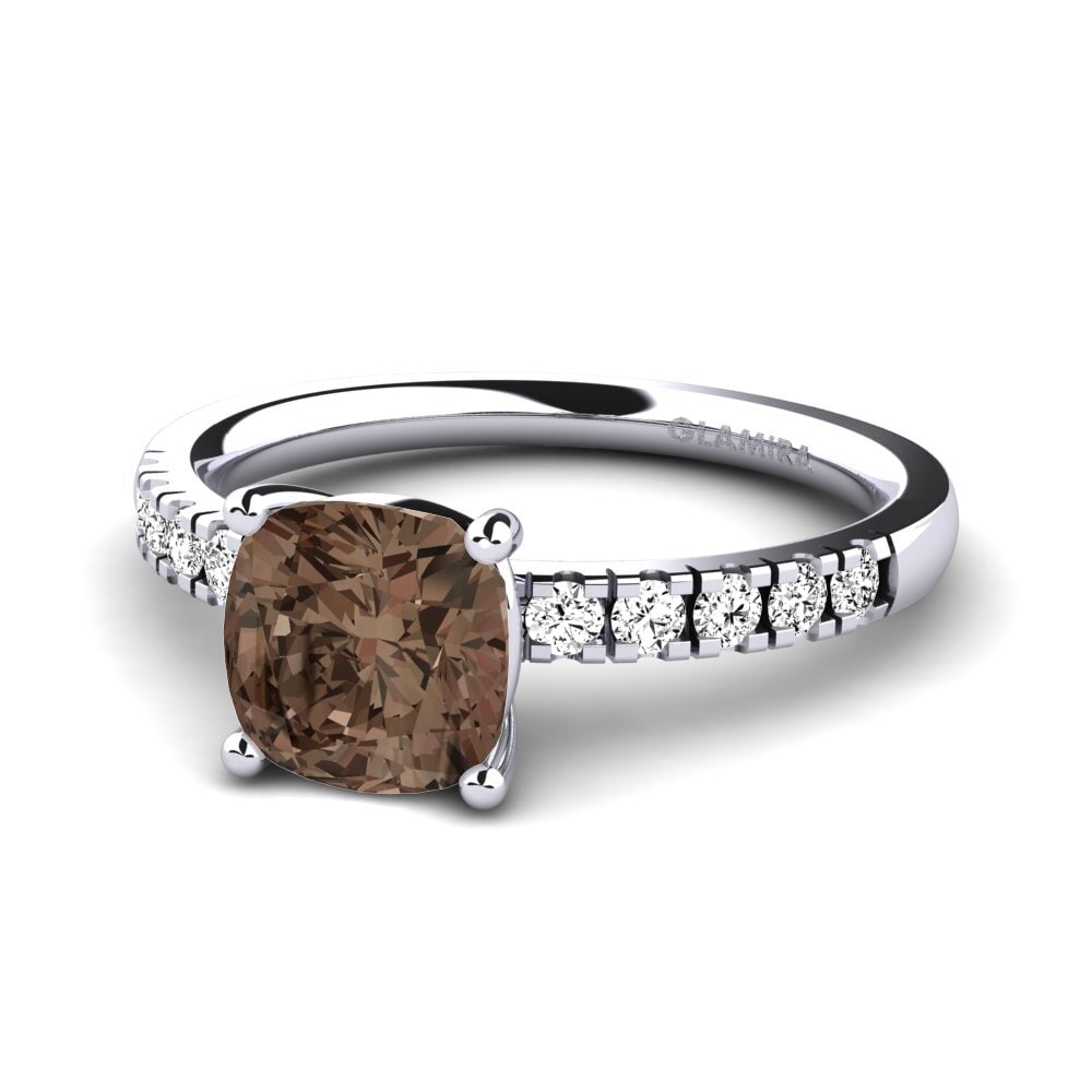 Smoky Quartz Engagement Ring Allison