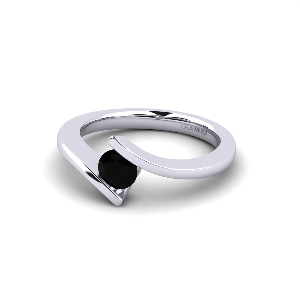 Black Sapphire Engagement Ring Storm
