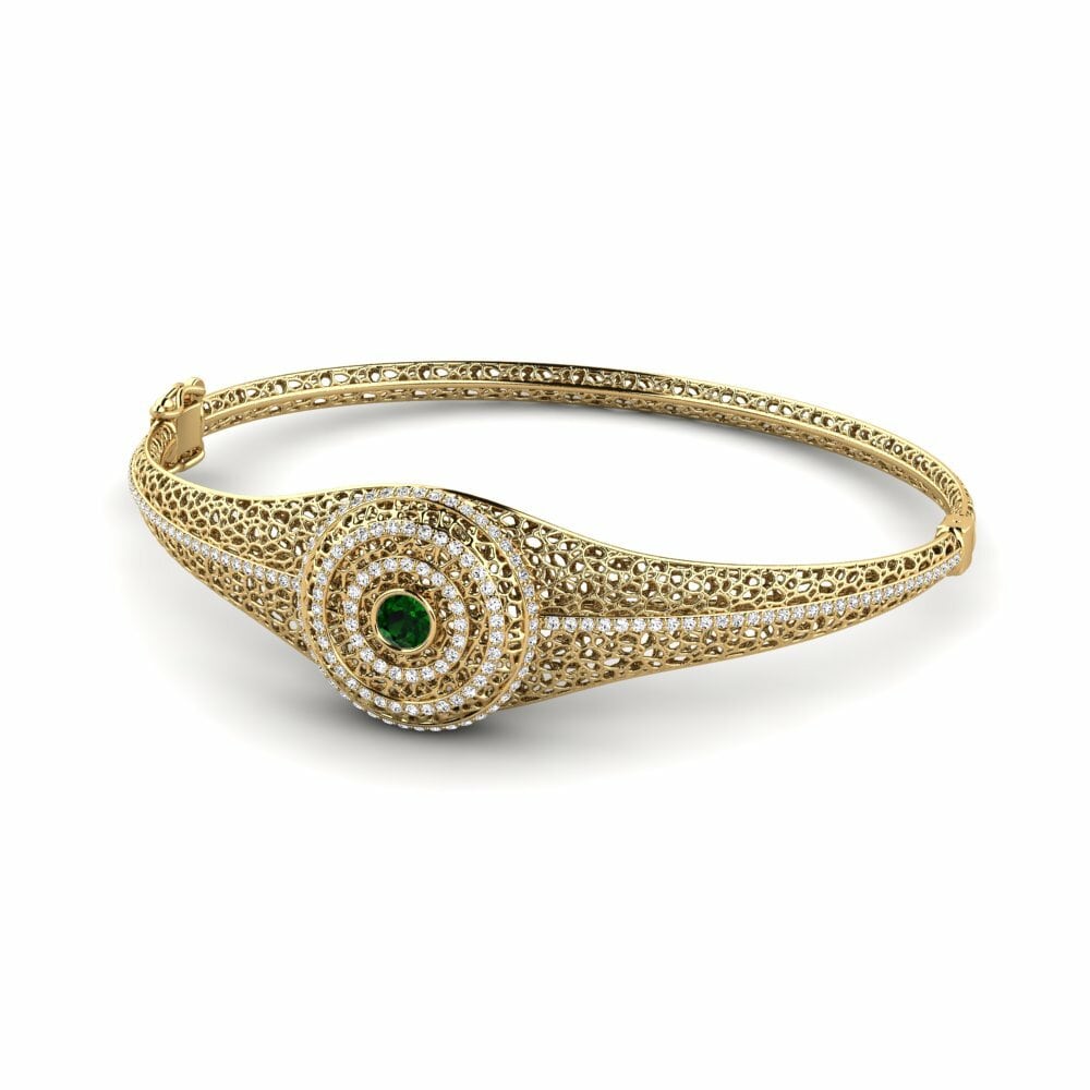 Brazalete de mujer Corbeau Turmalina verde