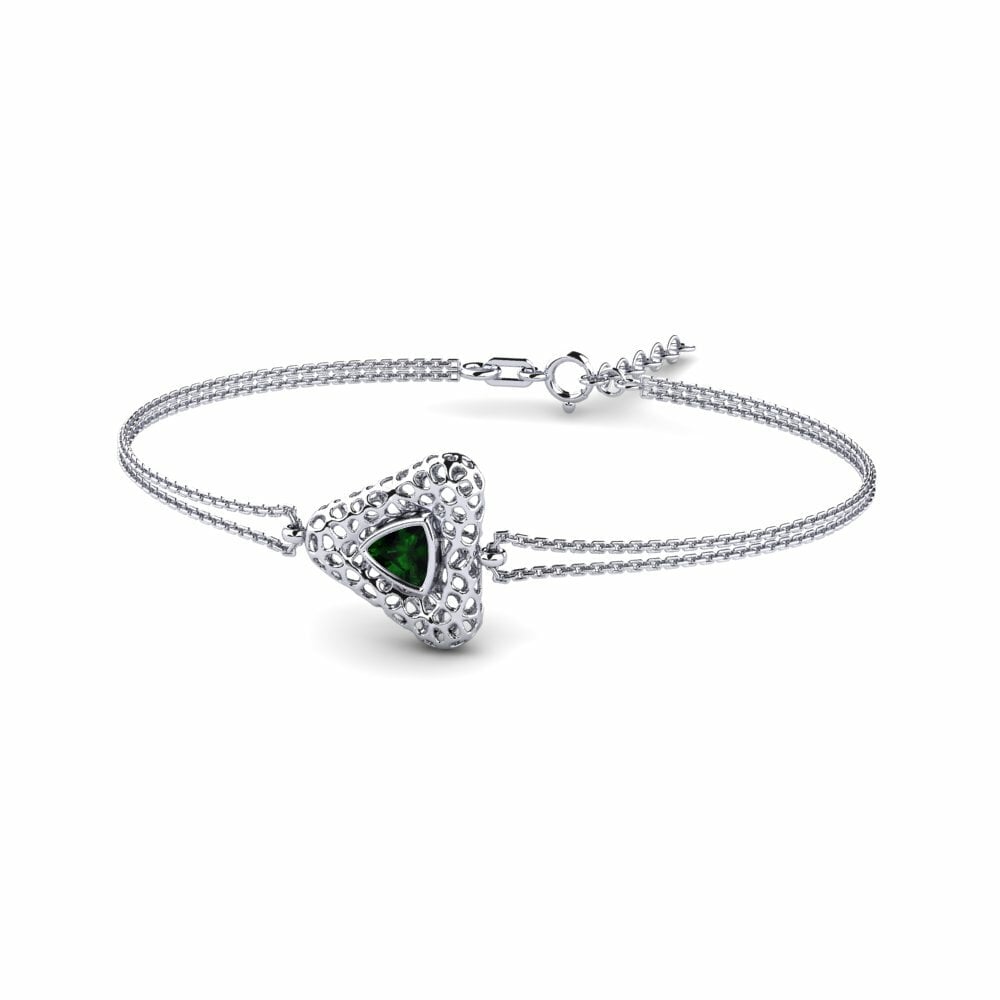 Pulsera de Mujer Paulette Turmalina verde