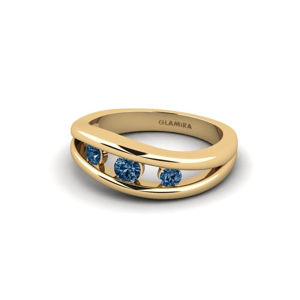 Blue Diamond Engagement Ring Anastasia