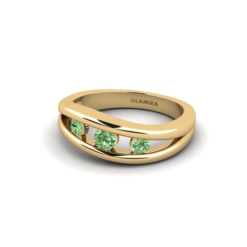 Diamante Verde Anillo de compromiso Anastasia