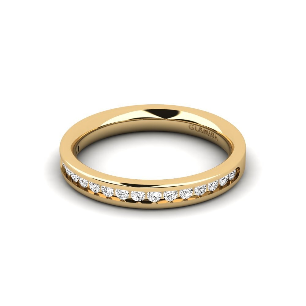14ct Yellow Gold Moissanite Bridal Set Graceful-RING B