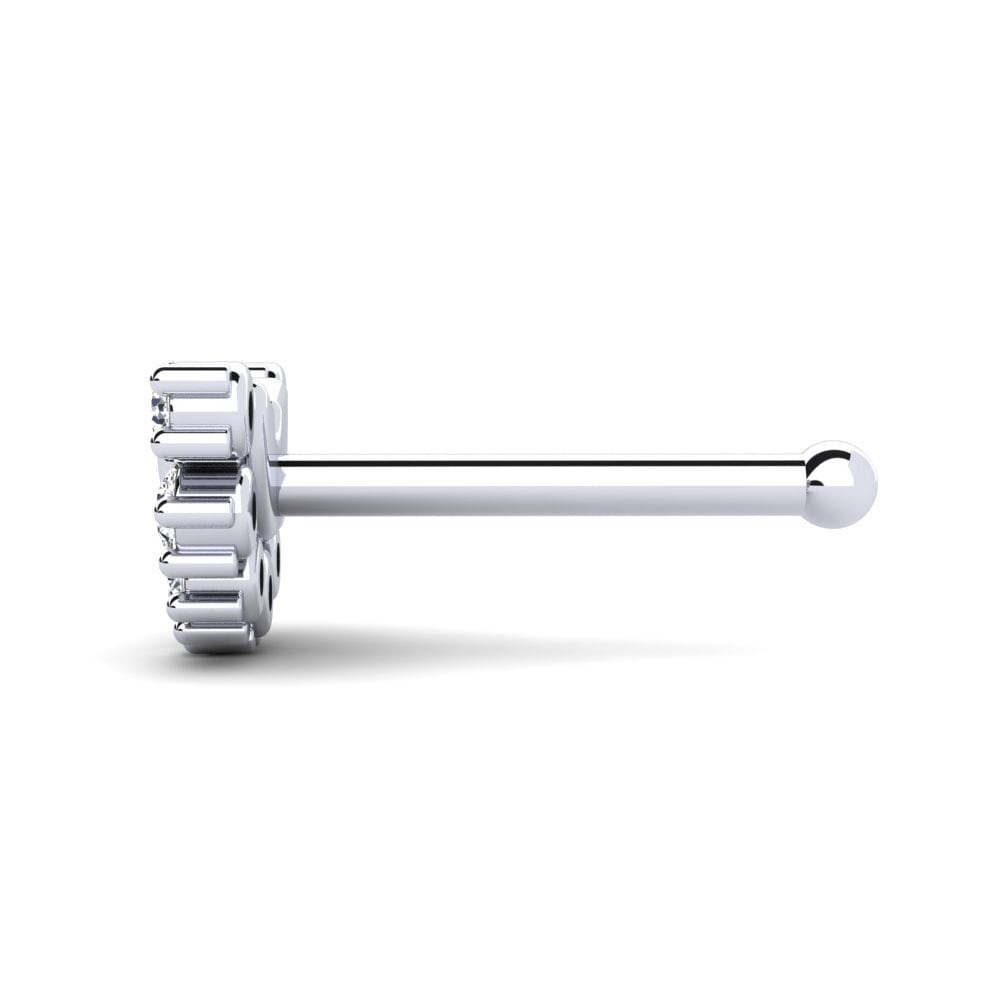 Achetez GLAMIRA Piercing Nez Mlar en Or Blanc 585 Diamant 0.035 Carats ...