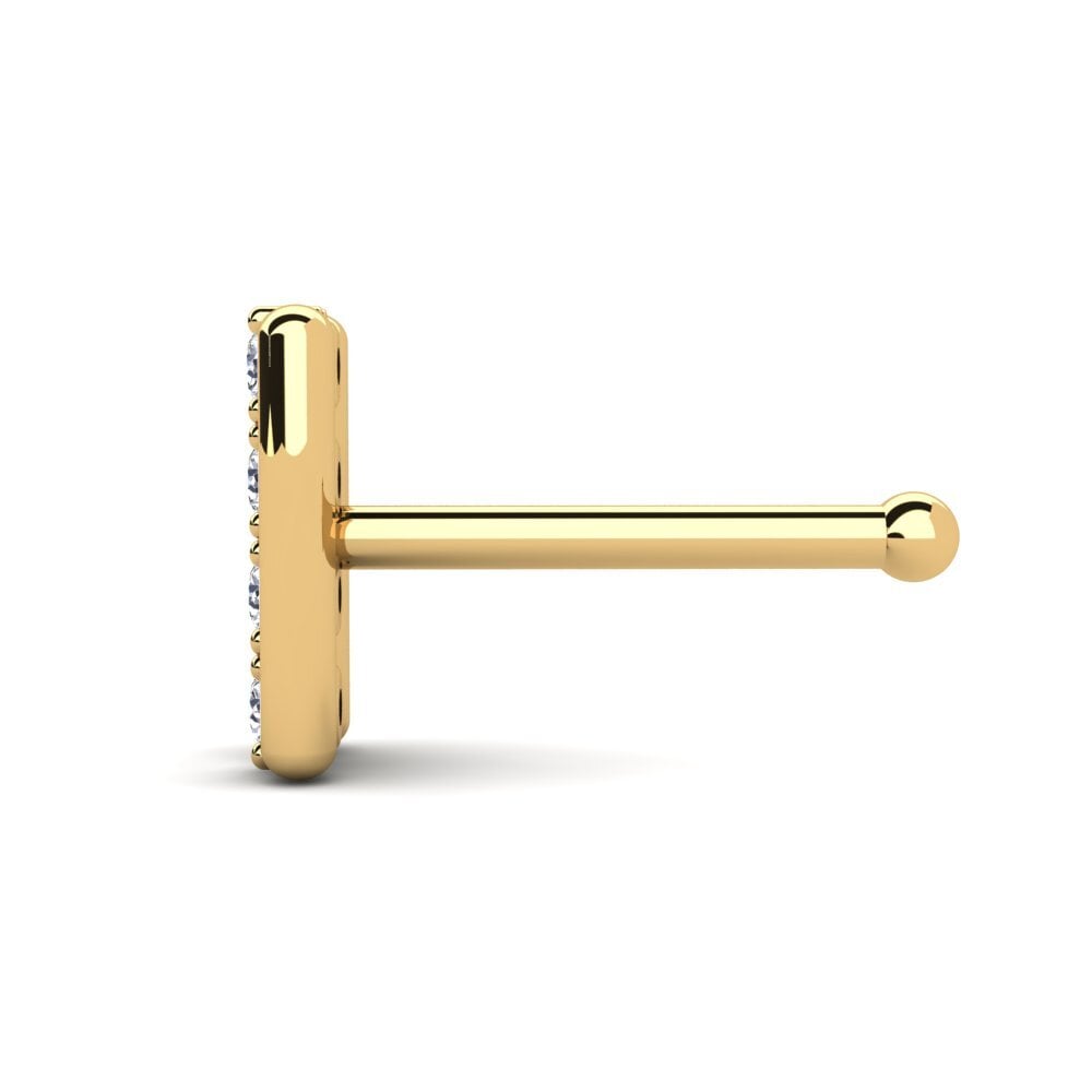 Achetez GLAMIRA Piercing Nez Objet en Or Jaune 750 Diamant 0.02 Carats ...
