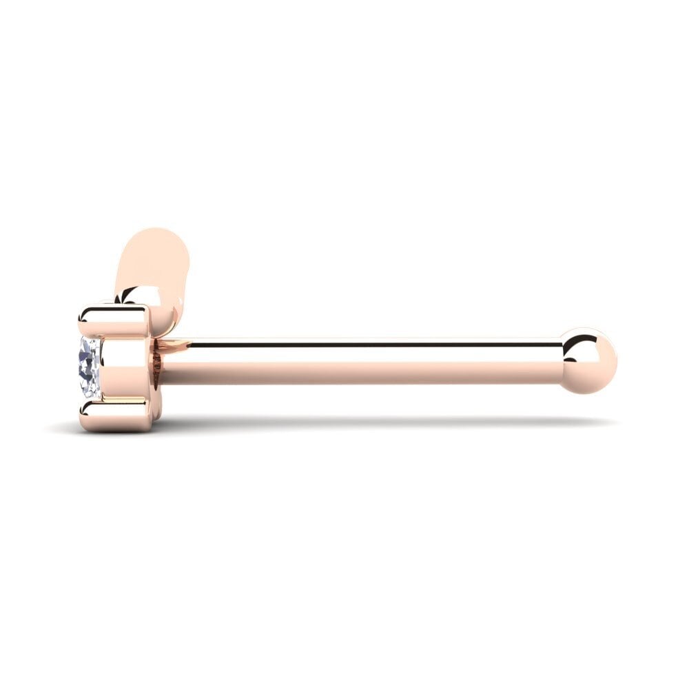 Achetez GLAMIRA Piercing Nez Perv en Or rose 585 Diamant 0.015 Carats ...