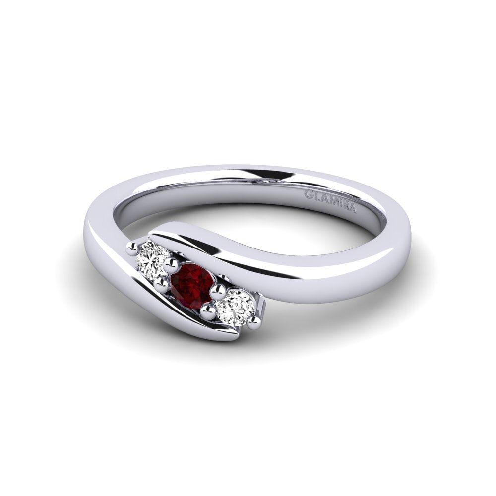 Garnet Engagement Ring Helios