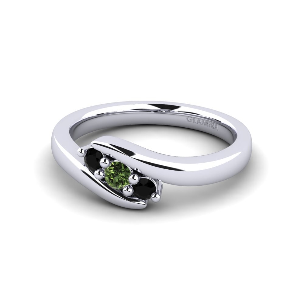 Green Sapphire Engagement Ring Helios