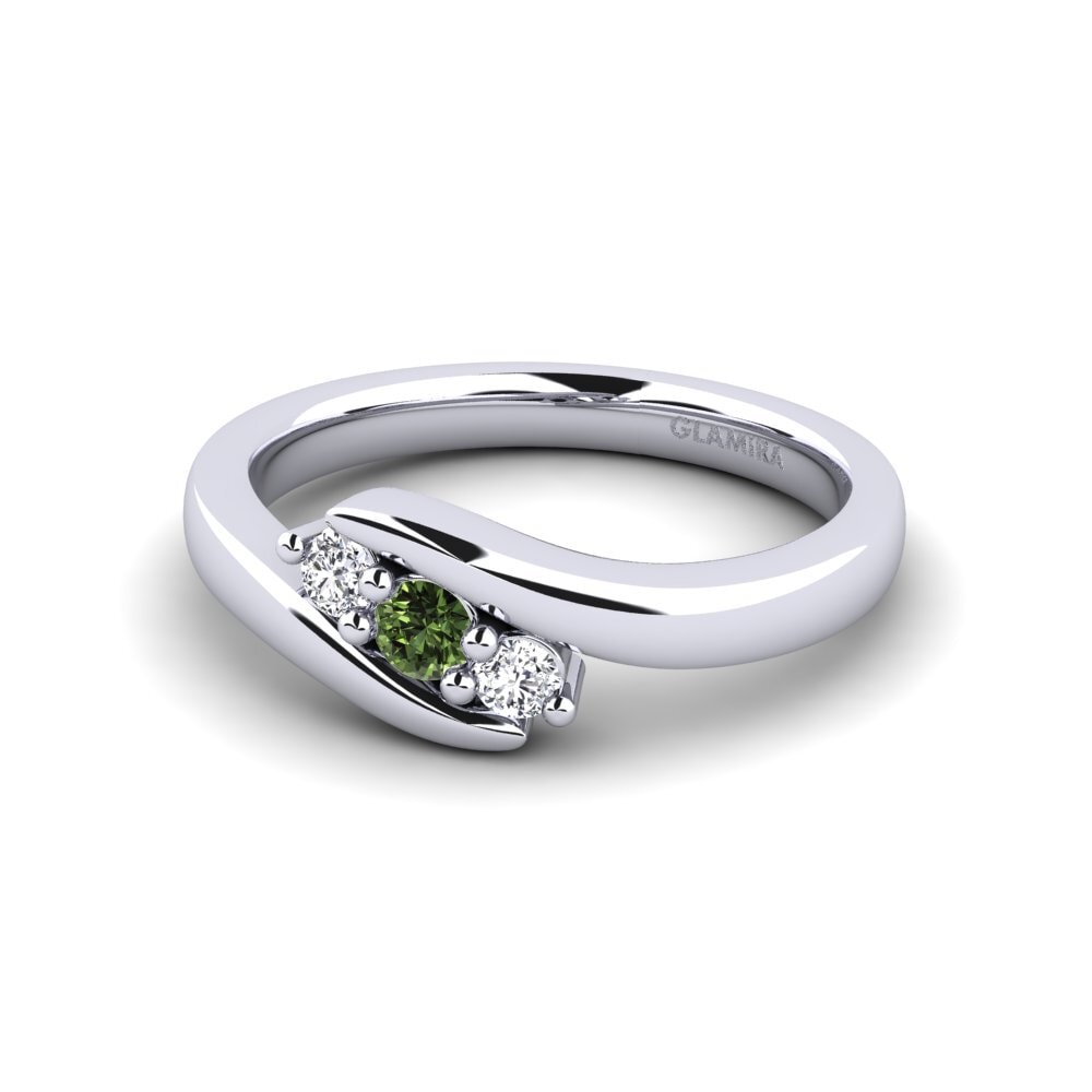 Green Sapphire Engagement Ring Helios