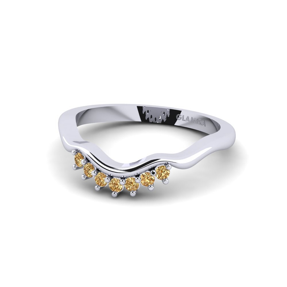 950 Platinum Brown Diamond Bridal Set Crinkly Ring B