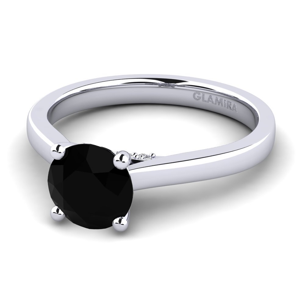 Sort Safir Forlovelsesring Violet 1.0 crt