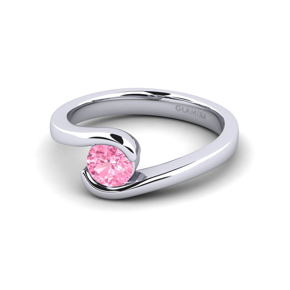 Zafiro Rosado Anillo de compromiso Bridal Luxuy 0.5crt