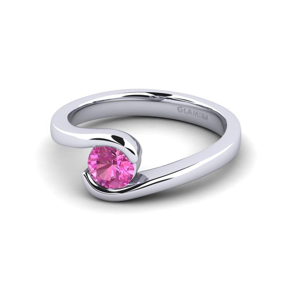 Topacio Rosa Anillo de compromiso Bridal Luxuy 0.5crt